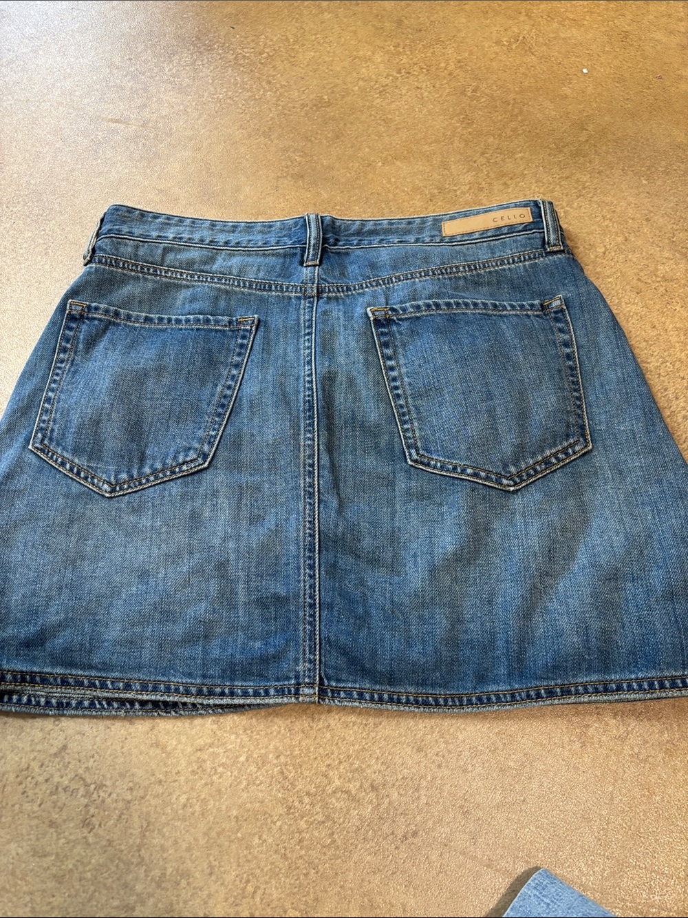 Cello Denim Wrap Mini Skirt - Blue Wash - Picture 3 of 3